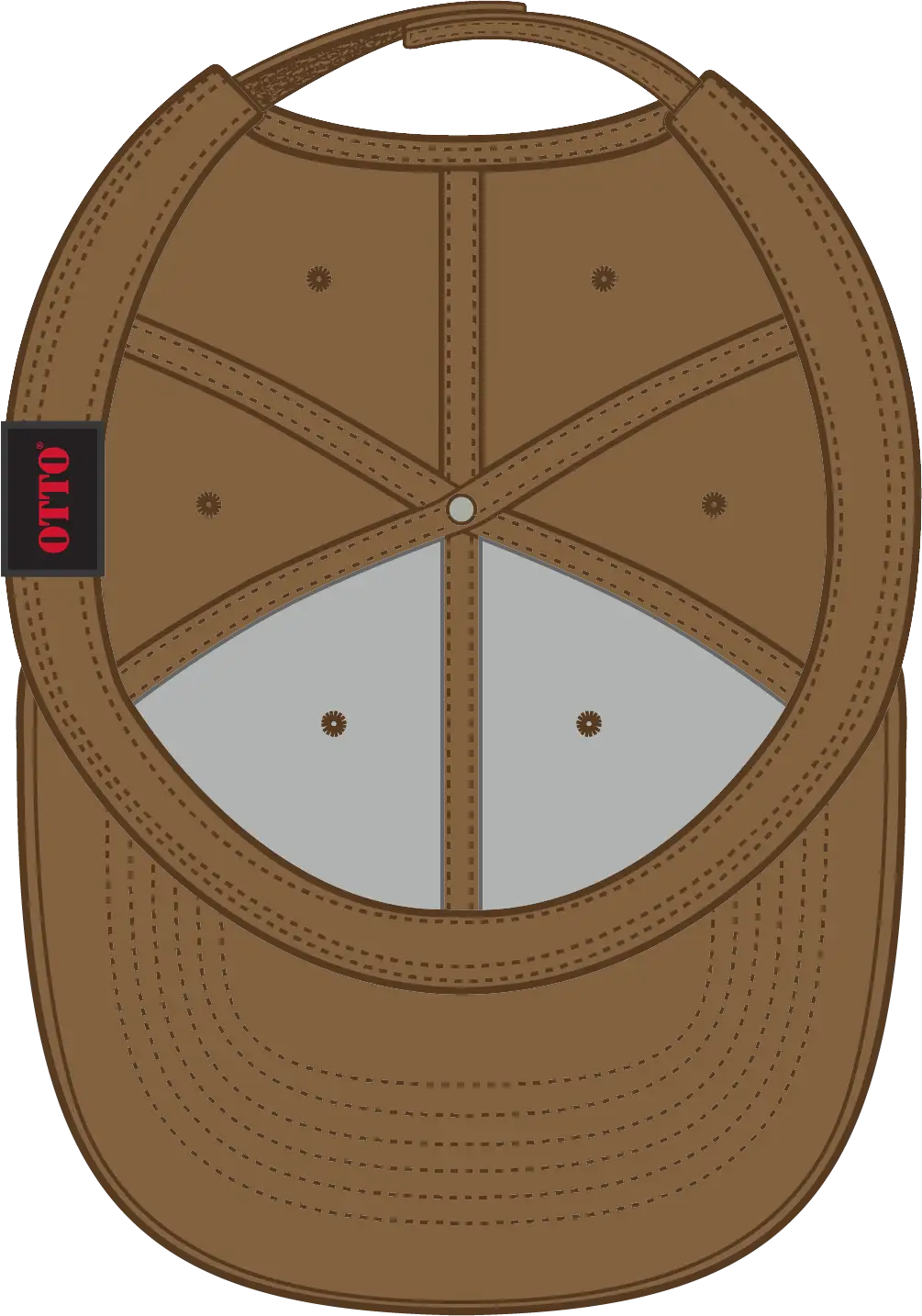 Otto 19-768 6 Panel Low Profile Baseball Cap - Coyote Brown - 1/2’’ - 7 5/8’’