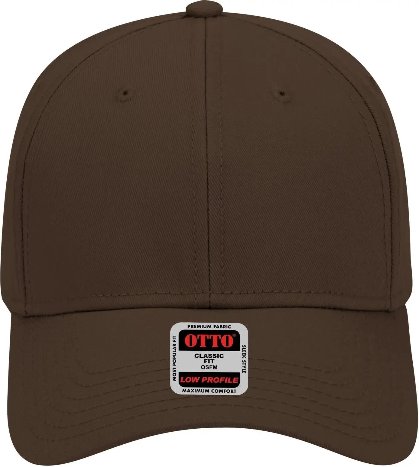Otto 19-768 6 Panel Low Profile Baseball Cap - Dk. Brown - 1/2’’ - 7 5/8’’
