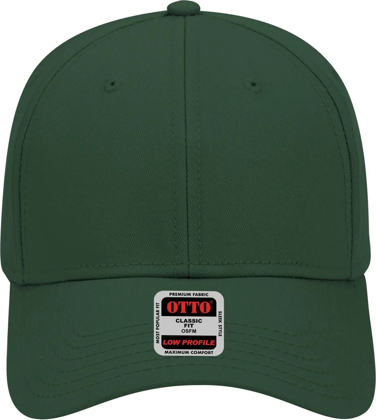 Otto 19-768 6 Panel Low Profile Baseball Cap - Dk. Green - 1/2’’ - 7 5/8’’