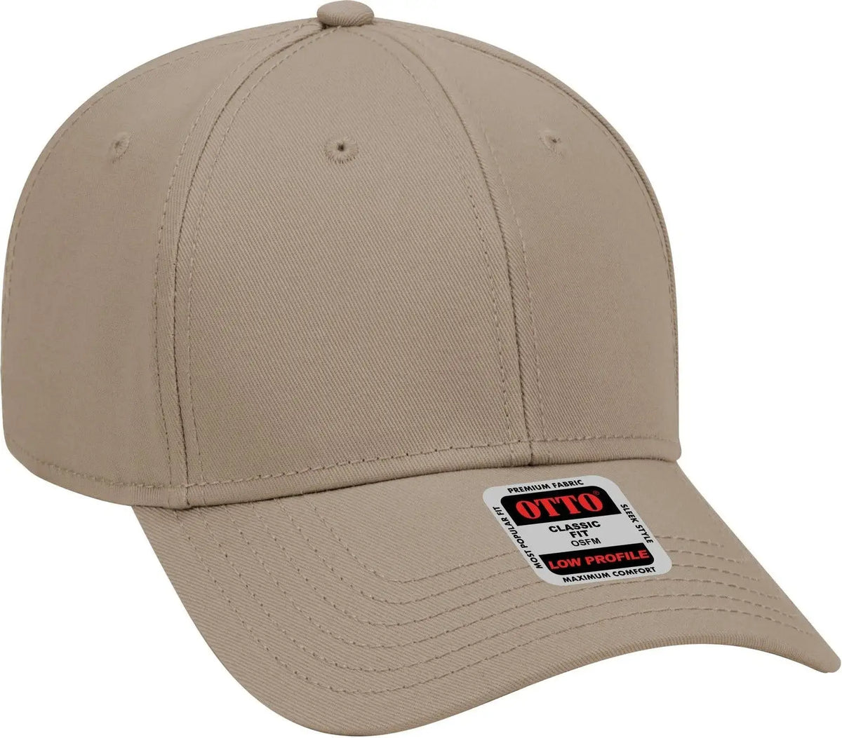 Otto 19-768 6 Panel Low Profile Baseball Cap - Dk. Khaki - 1/2’’ - 7 5/8’’