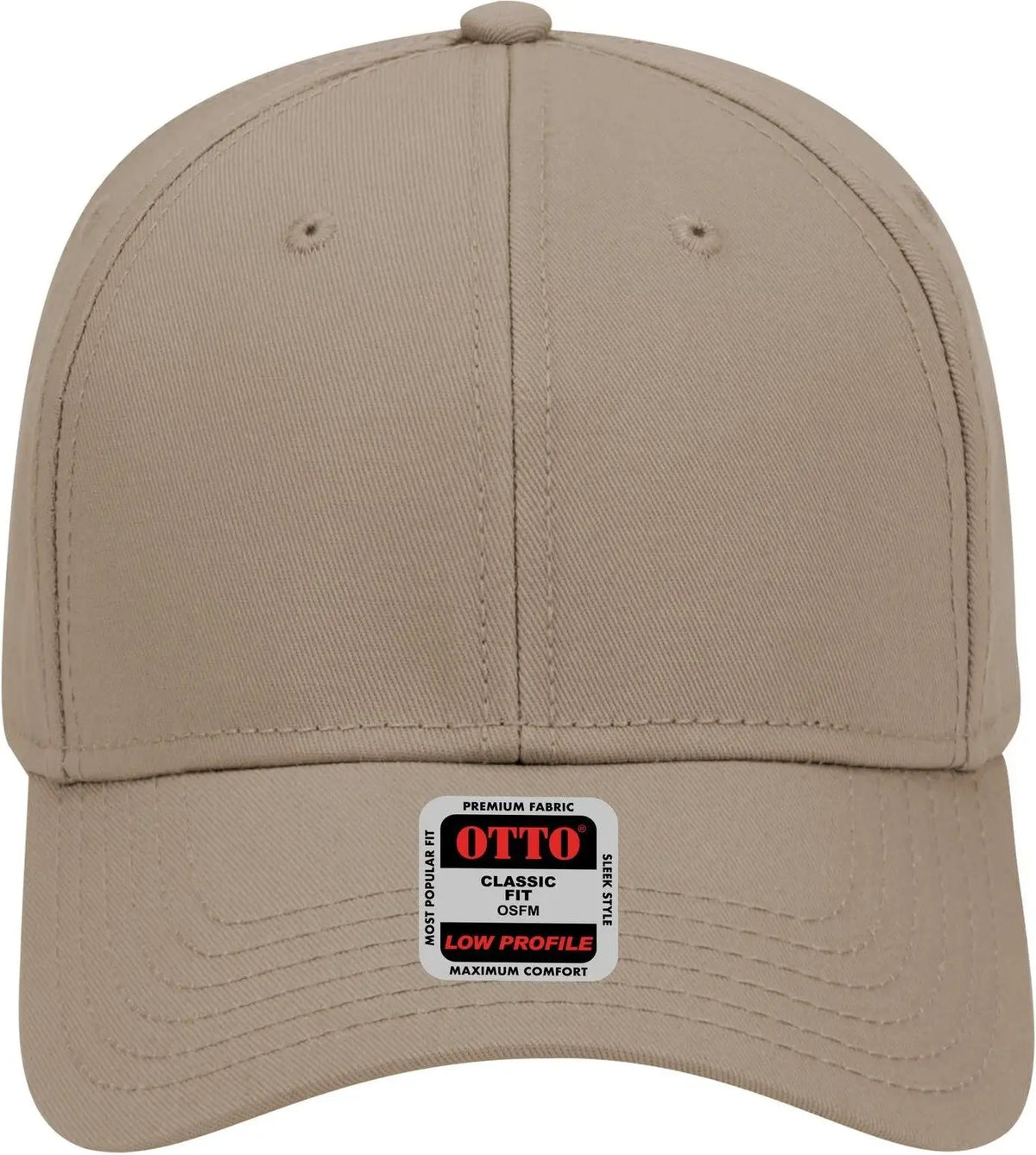 Otto 19-768 6 Panel Low Profile Baseball Cap - Dk. Khaki - 1/2’’ - 7 5/8’’