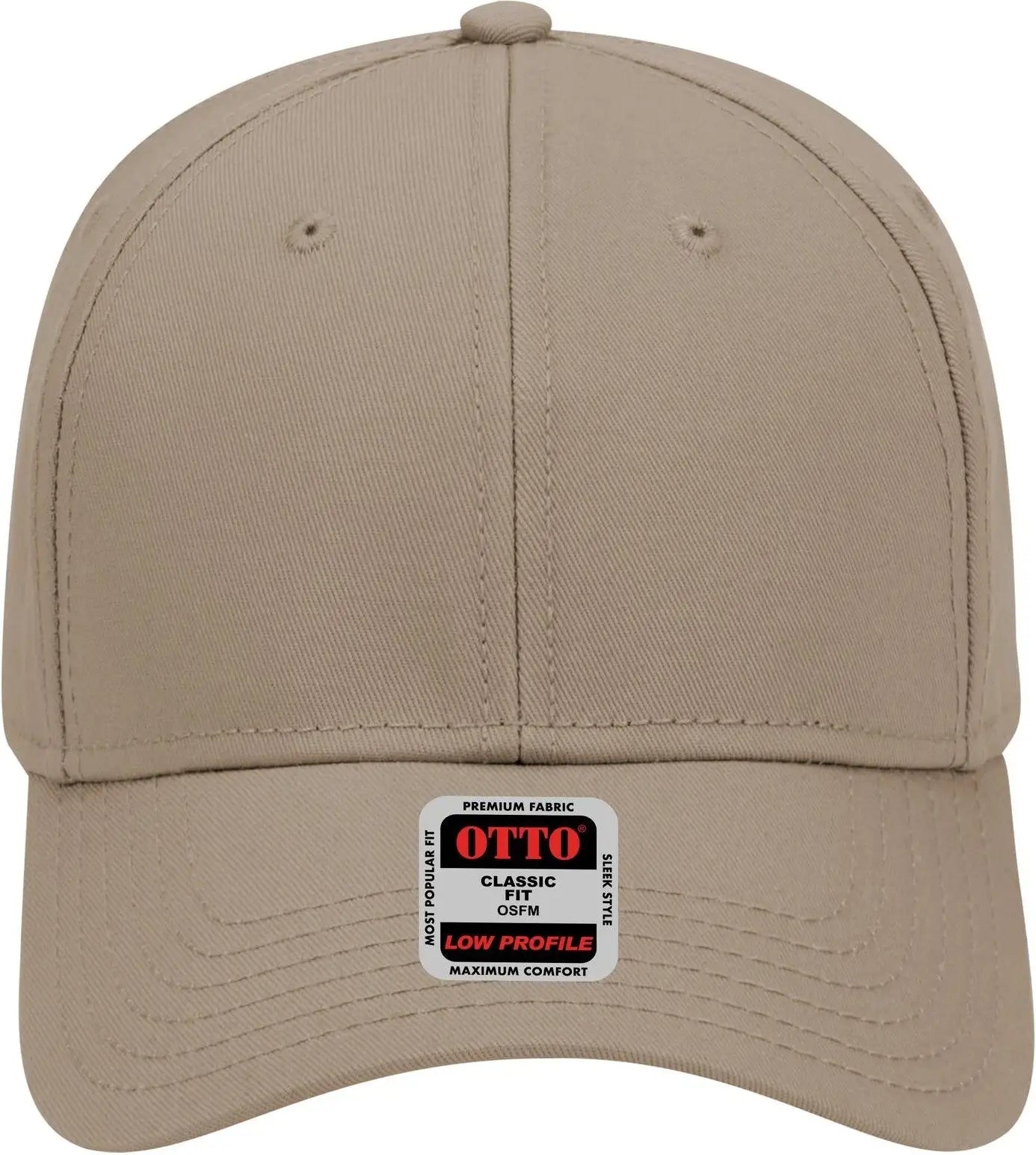 Otto 19-768 6 Panel Low Profile Baseball Cap - Dk. Khaki - 1/2’’ - 7 5/8’’