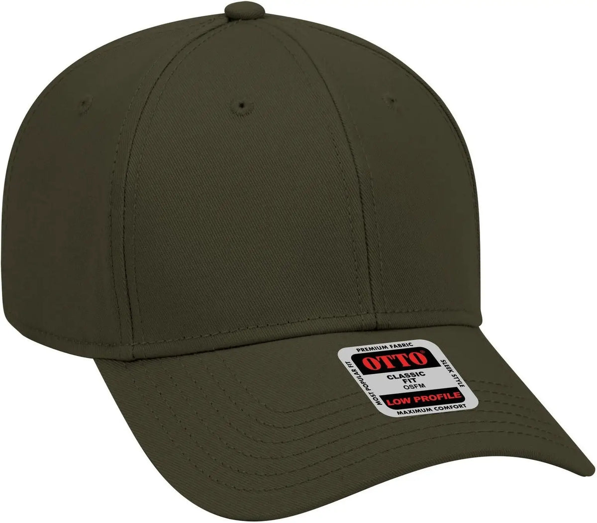 Otto 19-768 6 Panel Low Profile Baseball Cap - Dk. Ol. Green - 1/2’’ - 7 5/8’’