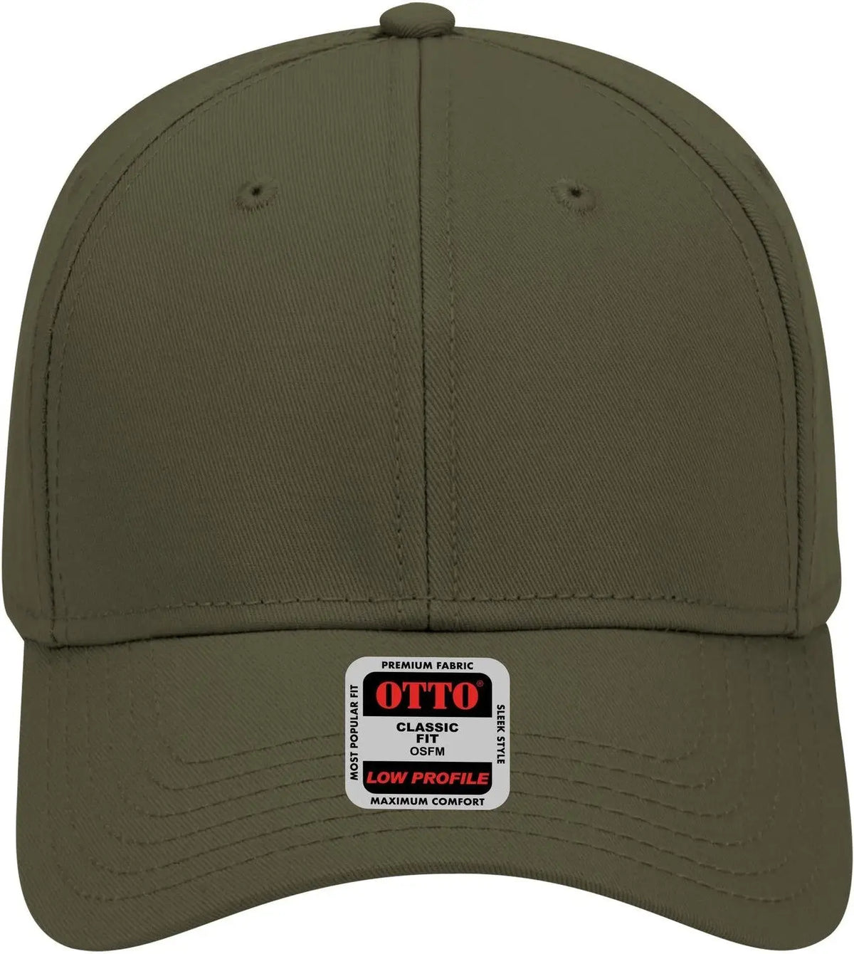 Otto 19-768 6 Panel Low Profile Baseball Cap - Dk. Ol. Green - 1/2’’ - 7 5/8’’