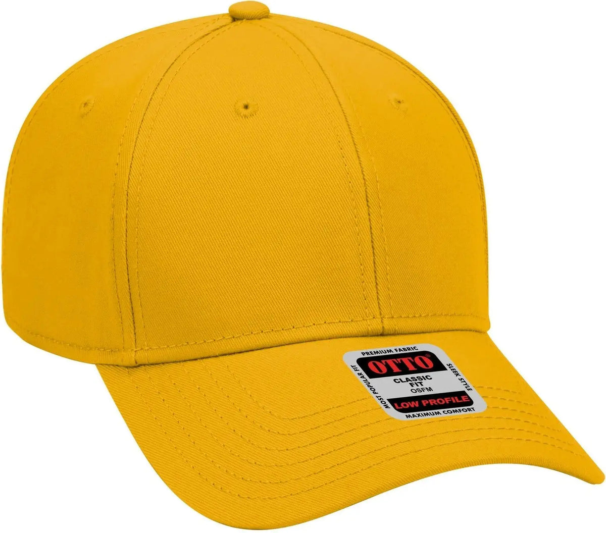 Otto 19-768 6 Panel Low Profile Baseball Cap - Gold
