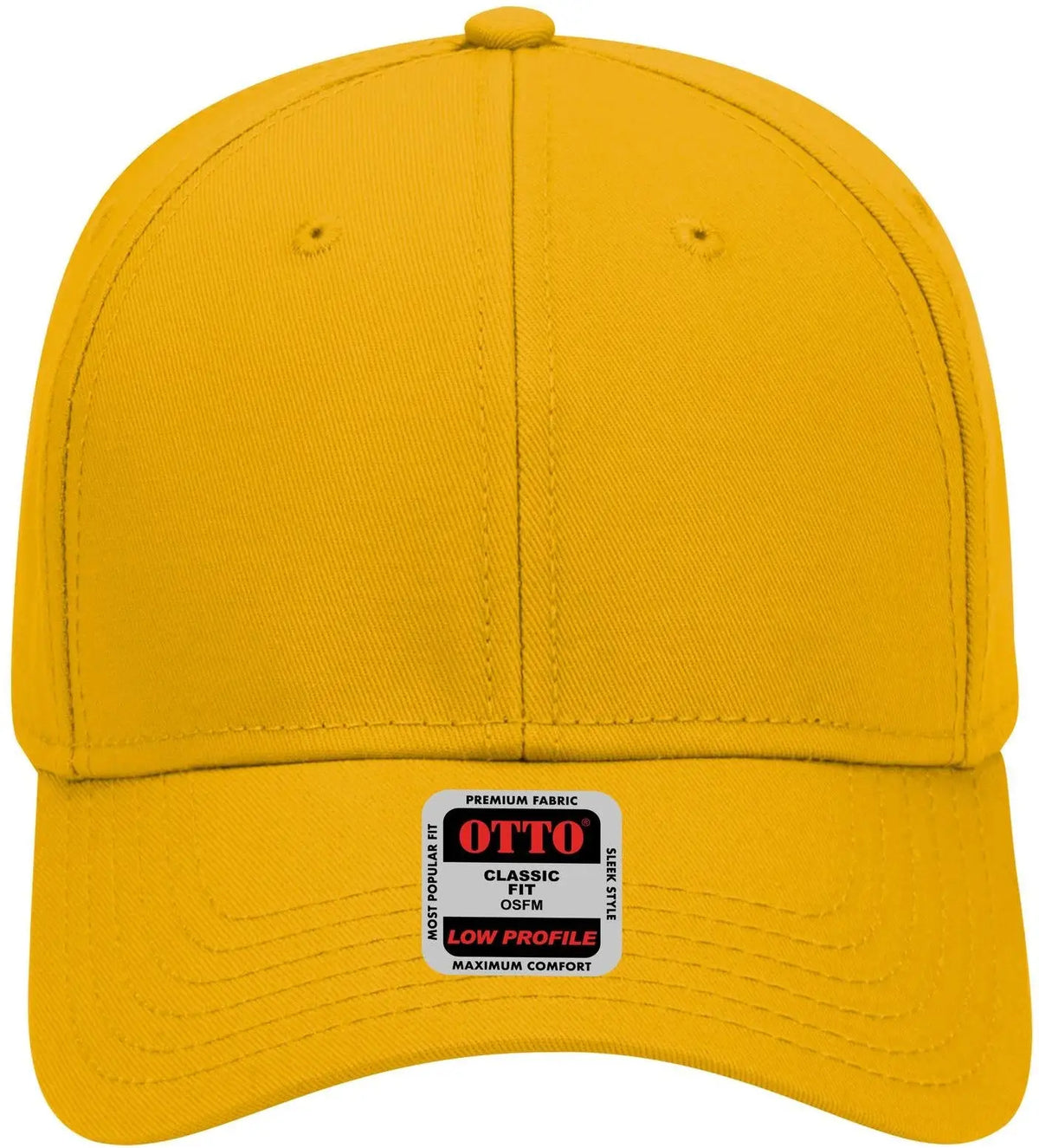 Otto 19-768 6 Panel Low Profile Baseball Cap - Gold