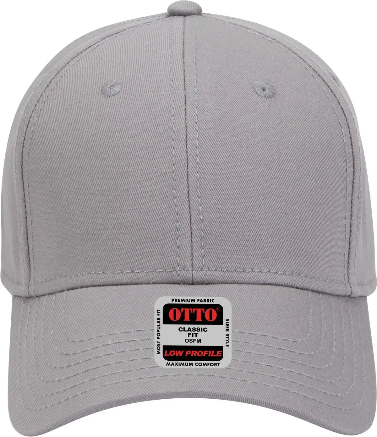 Otto 19-768 6 Panel Low Profile Baseball Cap - Gray - 1/2’’ - 7 5/8’’