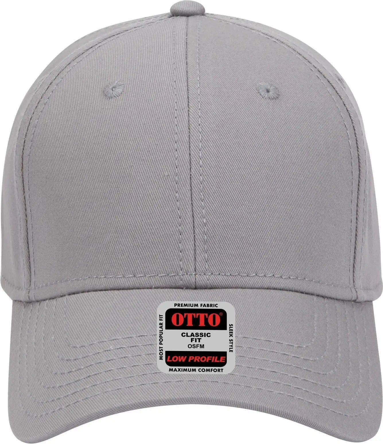 Otto 19-768 6 Panel Low Profile Baseball Cap - Gray - 1/2’’ - 7 5/8’’