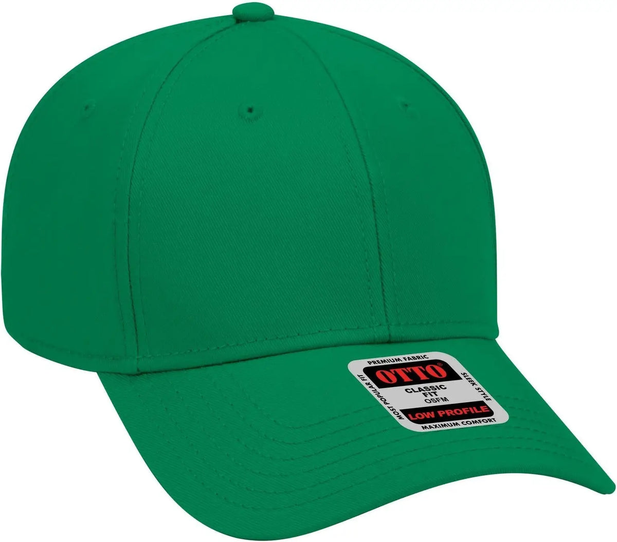Otto 19-768 6 Panel Low Profile Baseball Cap - Kelly - 1/2’’ - 7 5/8’’
