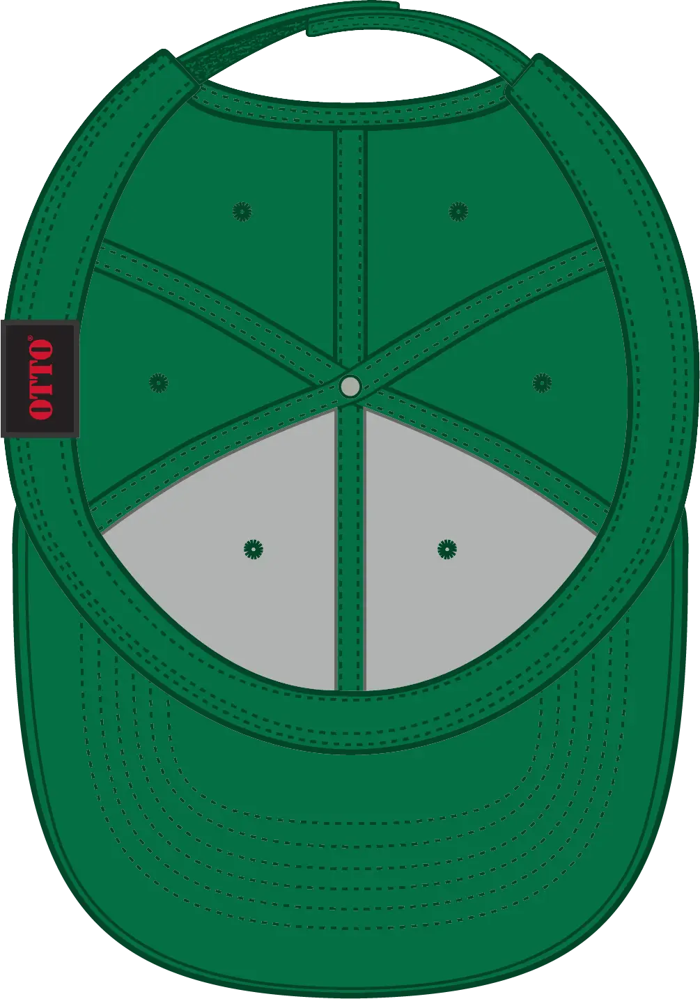Otto 19-768 6 Panel Low Profile Baseball Cap - Kelly - 1/2’’ - 7 5/8’’