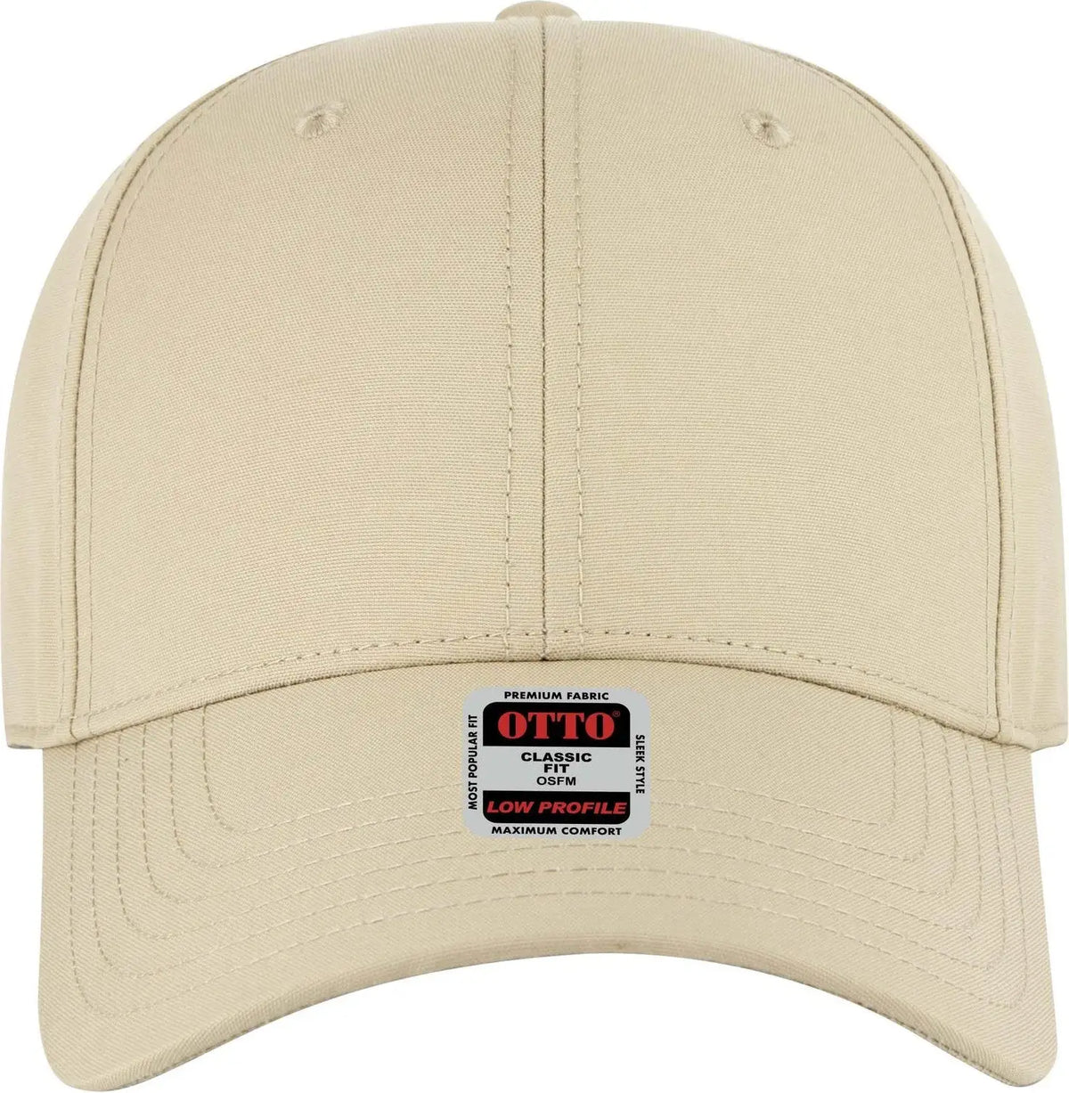 Otto 19-768 6 Panel Low Profile Baseball Cap - Khk - 1/2’’ - 7 5/8’’