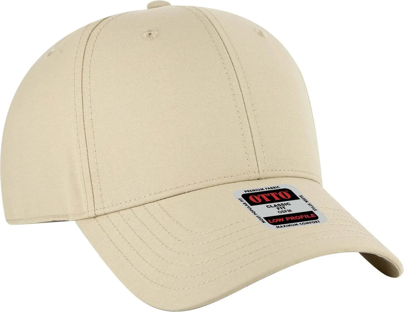 Otto 19-768 6 Panel Low Profile Baseball Cap - Khk - 1/2’’ - 7 5/8’’