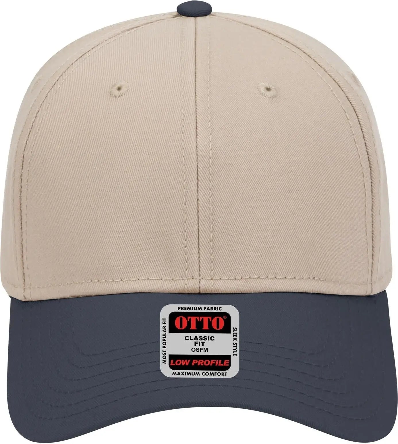 Otto 19-768 6 Panel Low Profile Baseball Cap - Nvy/kha/kha - 1/2’’ - 7 5/8’’