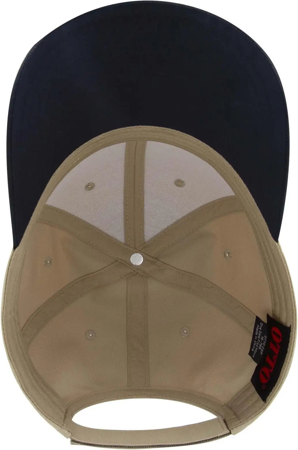 Otto 19-768 6 Panel Low Profile Baseball Cap - Nvy/khk/khk - 1/2’’ - 7 5/8’’