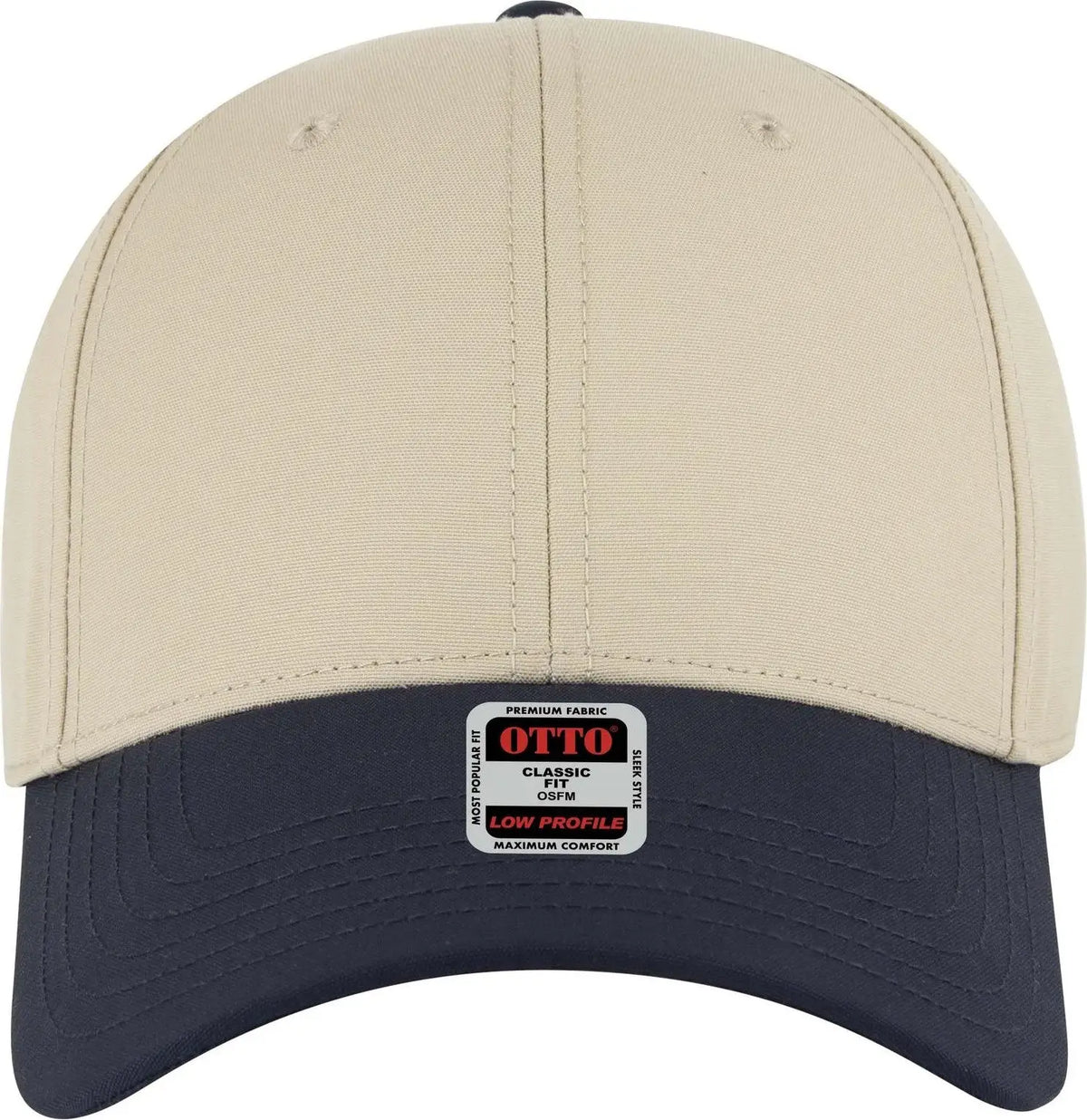 Otto 19-768 6 Panel Low Profile Baseball Cap - Nvy/khk/khk - 1/2’’ - 7 5/8’’