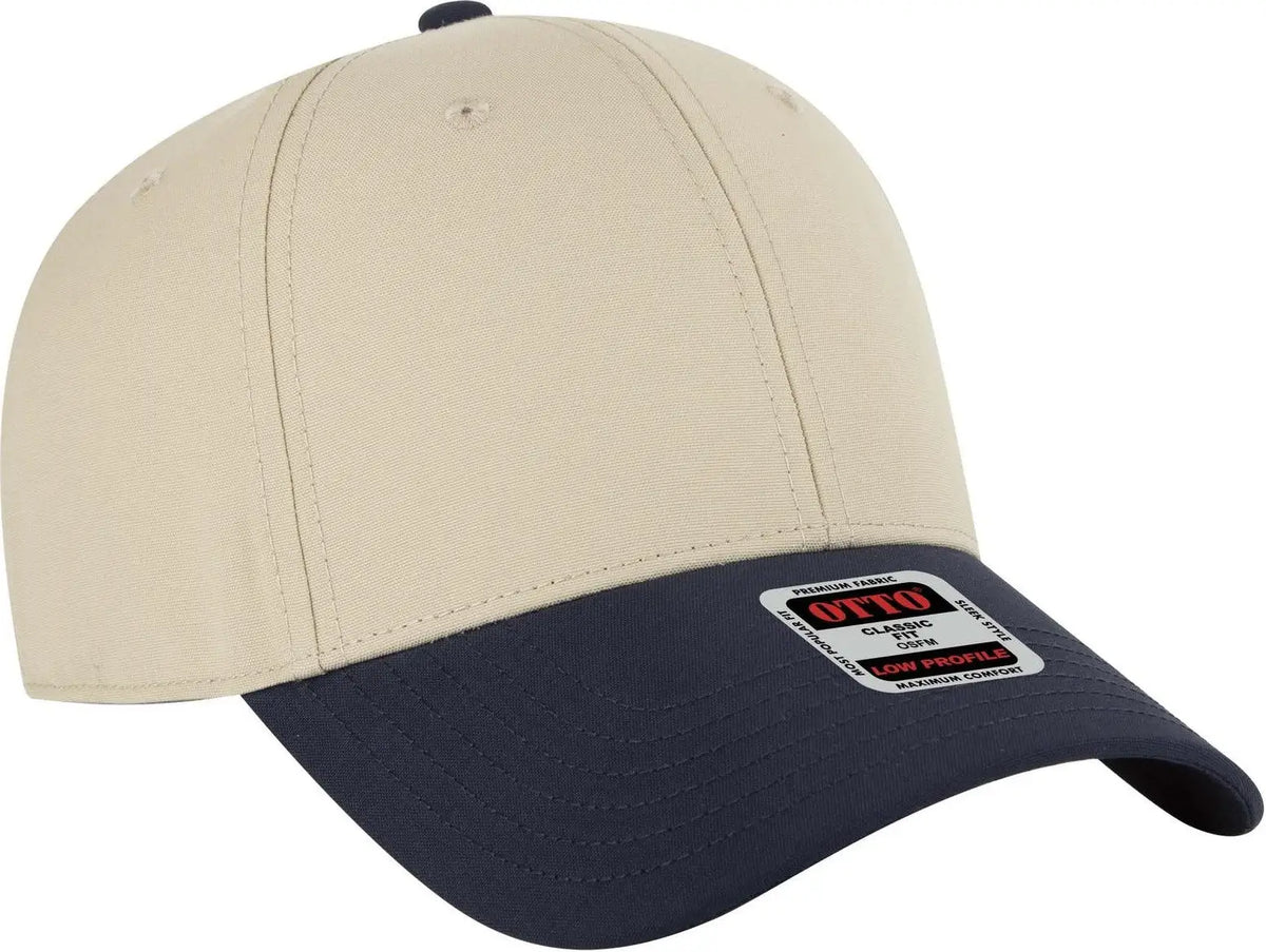 Otto 19-768 6 Panel Low Profile Baseball Cap - Nvy/khk/khk - 1/2’’ - 7 5/8’’