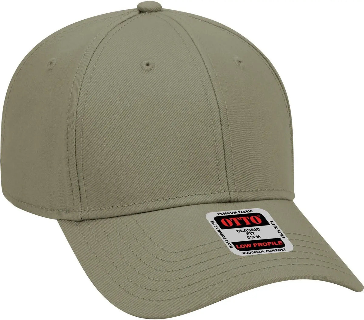 Otto 19-768 6 Panel Low Profile Baseball Cap - Ol. Green - 1/2’’ - 7 5/8’’