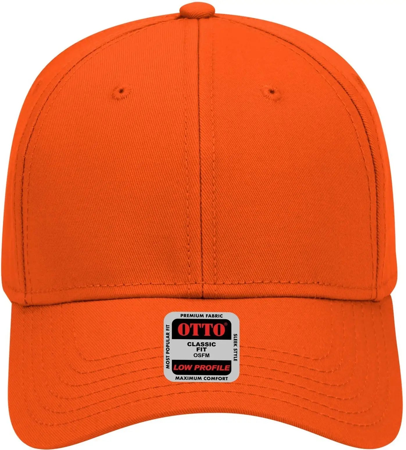 Otto 19-768 6 Panel Low Profile Baseball Cap - Orange - 1/2’’ - 7 5/8’’