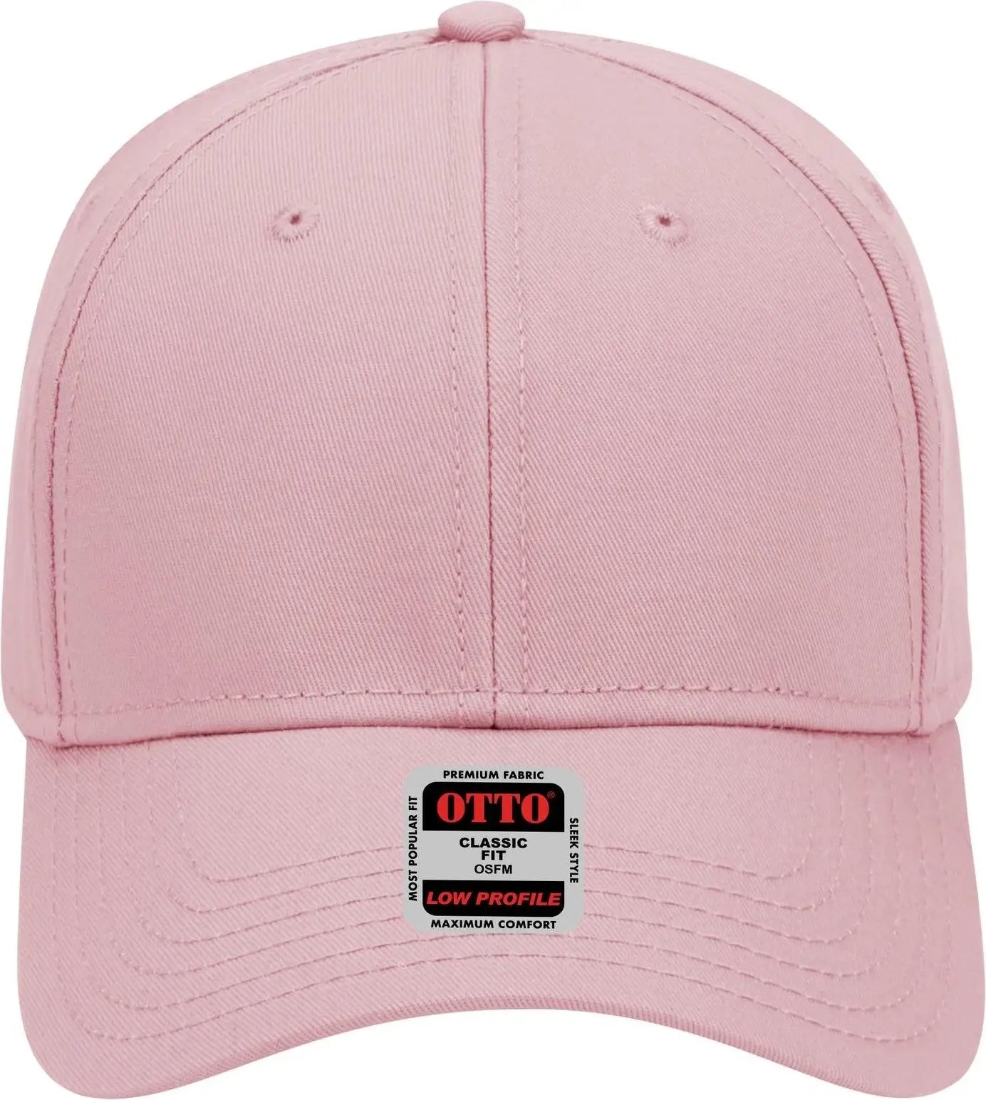 Otto 19-768 6 Panel Low Profile Baseball Cap - Pink - 1/2’’ - 7 5/8’’