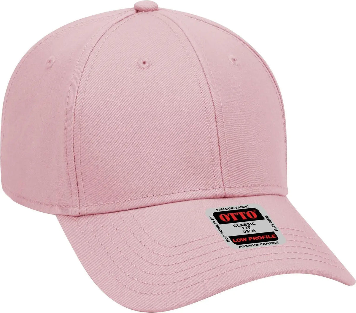 Otto 19-768 6 Panel Low Profile Baseball Cap - Pink - 1/2’’ - 7 5/8’’