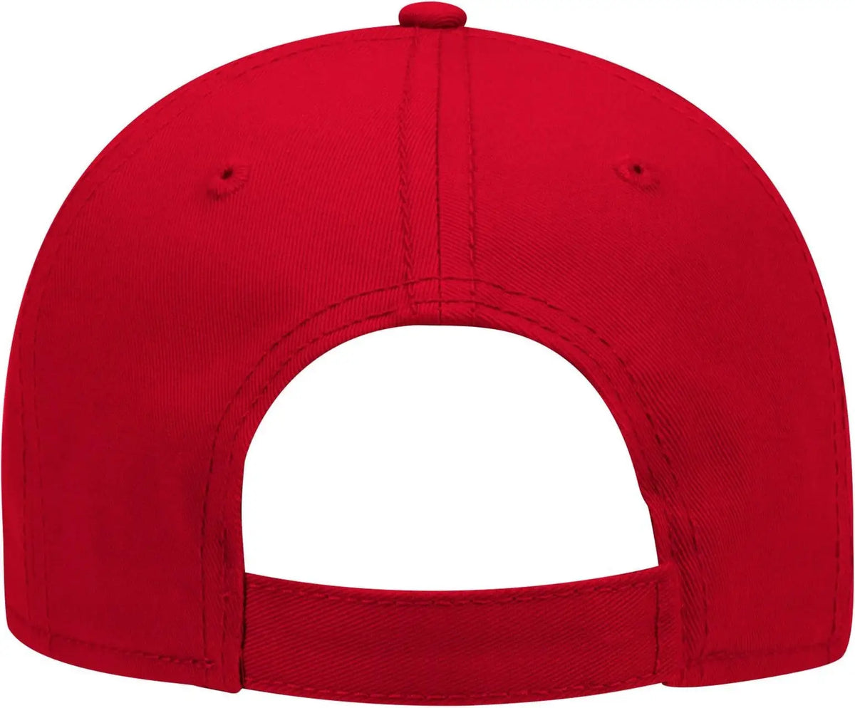 Otto 19-768 6 Panel Low Profile Baseball Cap - Red - 1/2’’ - 7 5/8’’