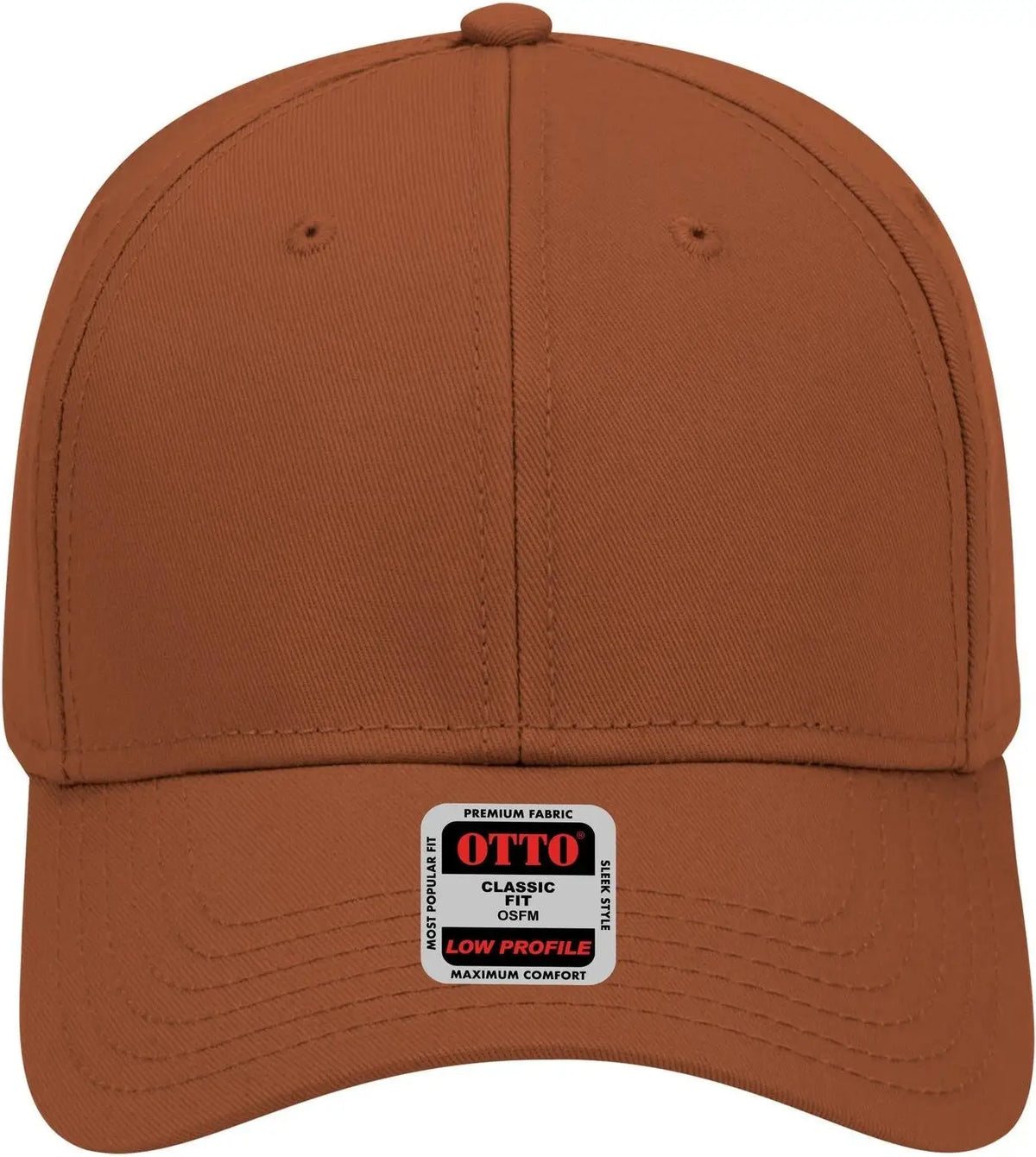 Otto 19-768 6 Panel Low Profile Baseball Cap - Tx. Orange - 1/2’’ - 7 5/8’’