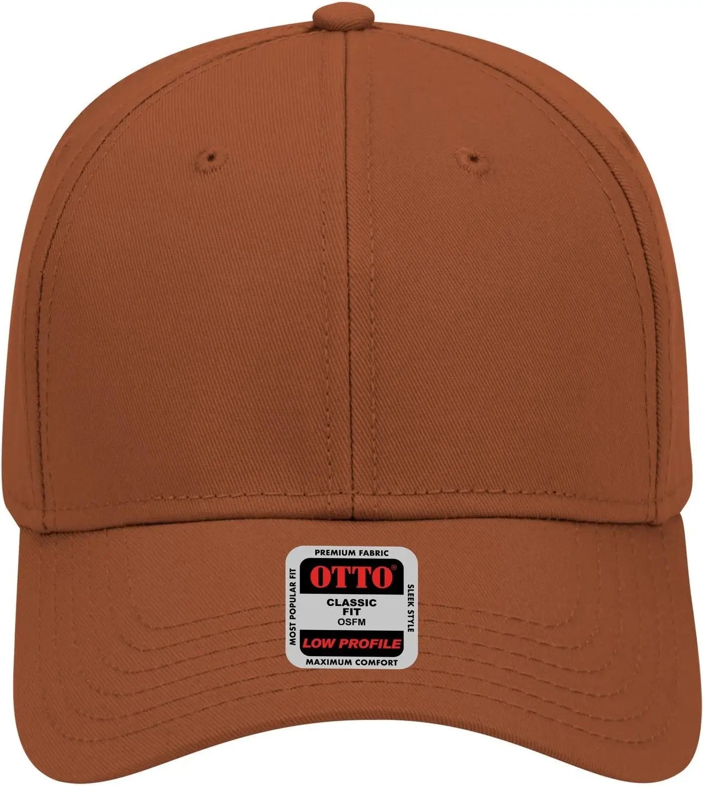 Otto 19-768 6 Panel Low Profile Baseball Cap - Tx. Orange - 1/2’’ - 7 5/8’’