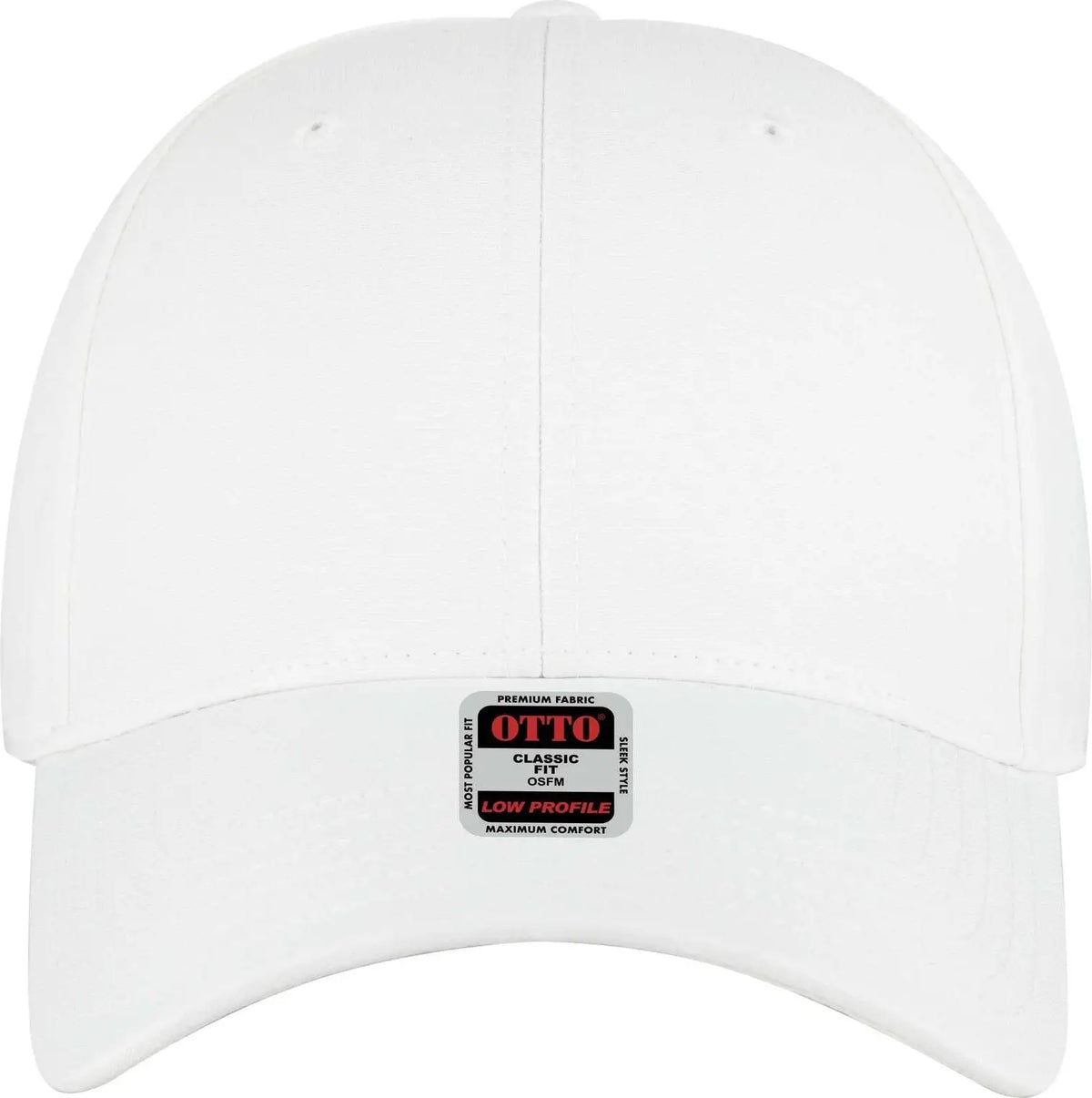 Otto 19-768 6 Panel Low Profile Baseball Cap - Wht - 1/2’’ - 7 5/8’’
