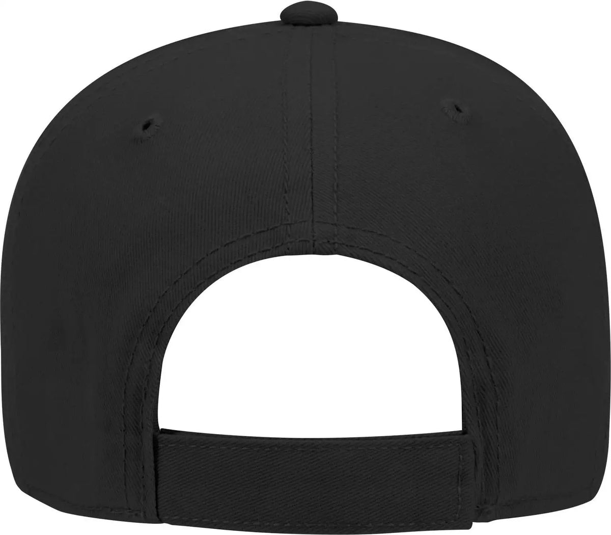 Otto 19-860 6 Panel Low Profile Baseball Cap - Black - 1/2’’ - 7 5/8’’
