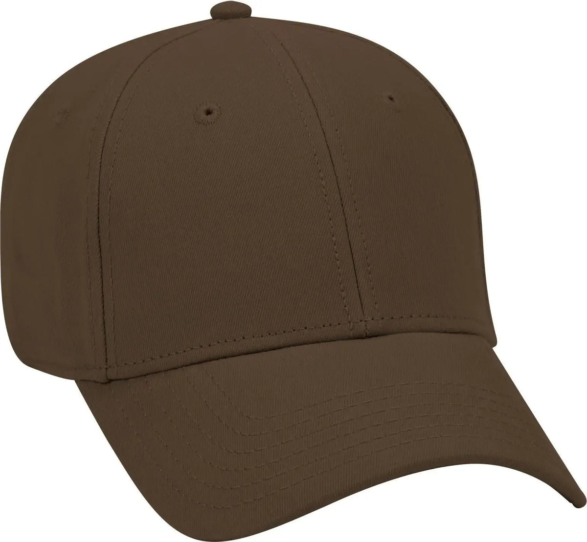 Otto 19-860 6 Panel Low Profile Baseball Cap - Dk. Brown - 1/2’’ - 7 5/8’’
