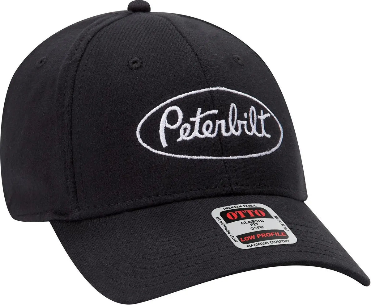 Otto 19-922 6 Panel Low Profile Baseball Cap - Black - 1/2’’ - 7 5/8’’