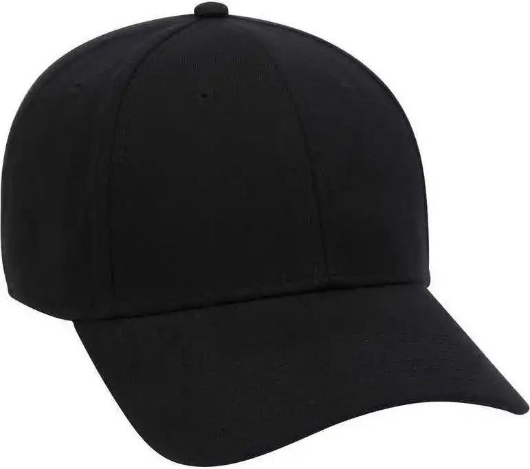 Otto 19-922 Jersey Knit Low Profile Pro Style Cap - Black - one Size Fits Most
