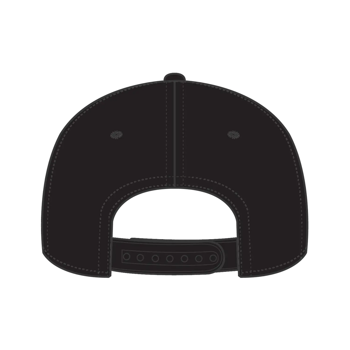 Otto 1959-1 5 Panel Mid Profile Baseball Cap - Black - 7 3/8’’ - 5/8’’