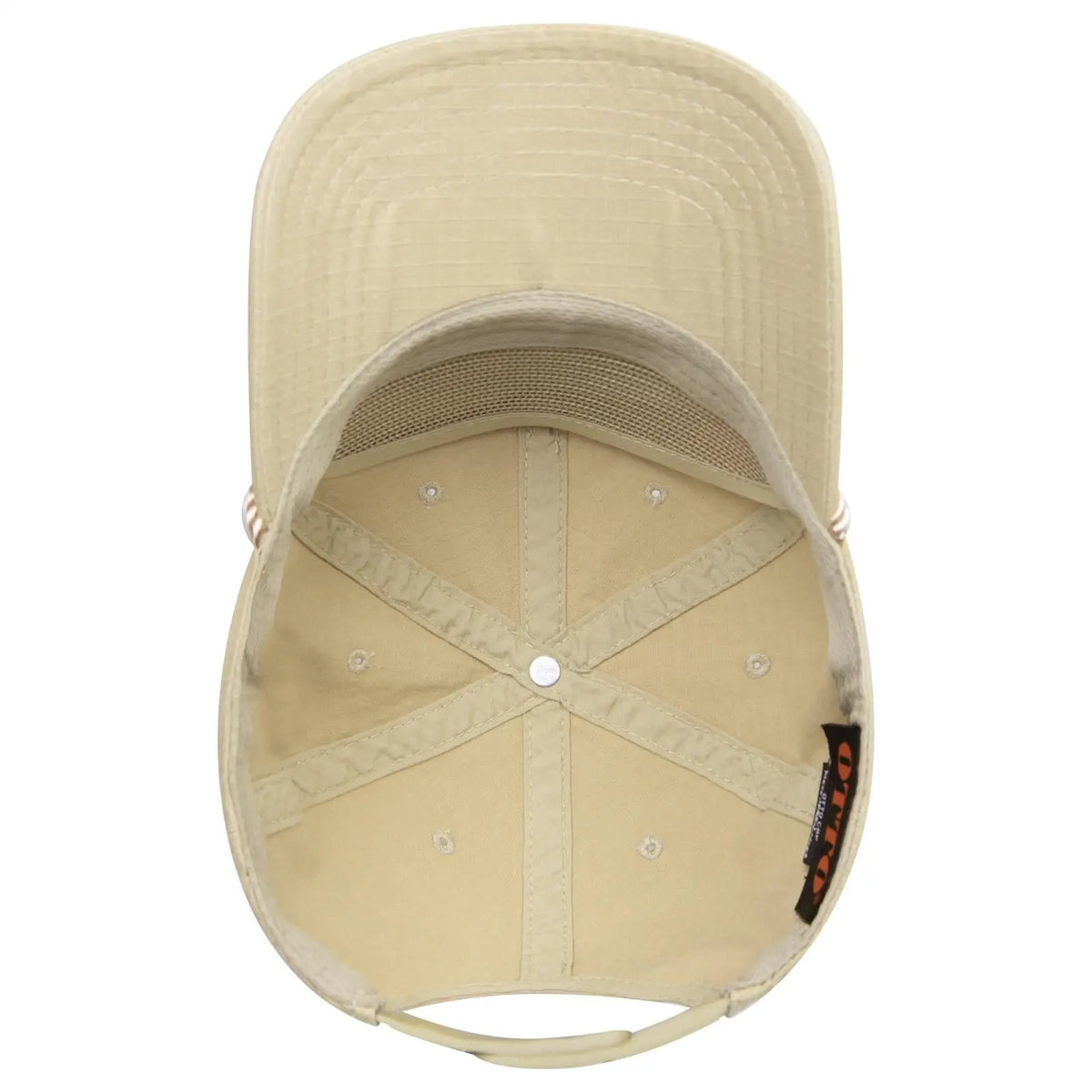 Otto 1959-1 5 Panel Mid Profile Baseball Cap - Khaki - 7 3/8’’ - 5/8’’