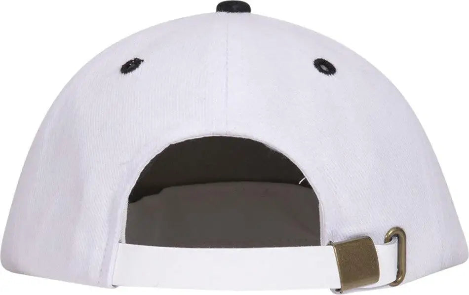 Otto 21-152 6 Panel Low Profile Baseball Cap - Blk/wht - 1/2’’ - 7 5/8’’