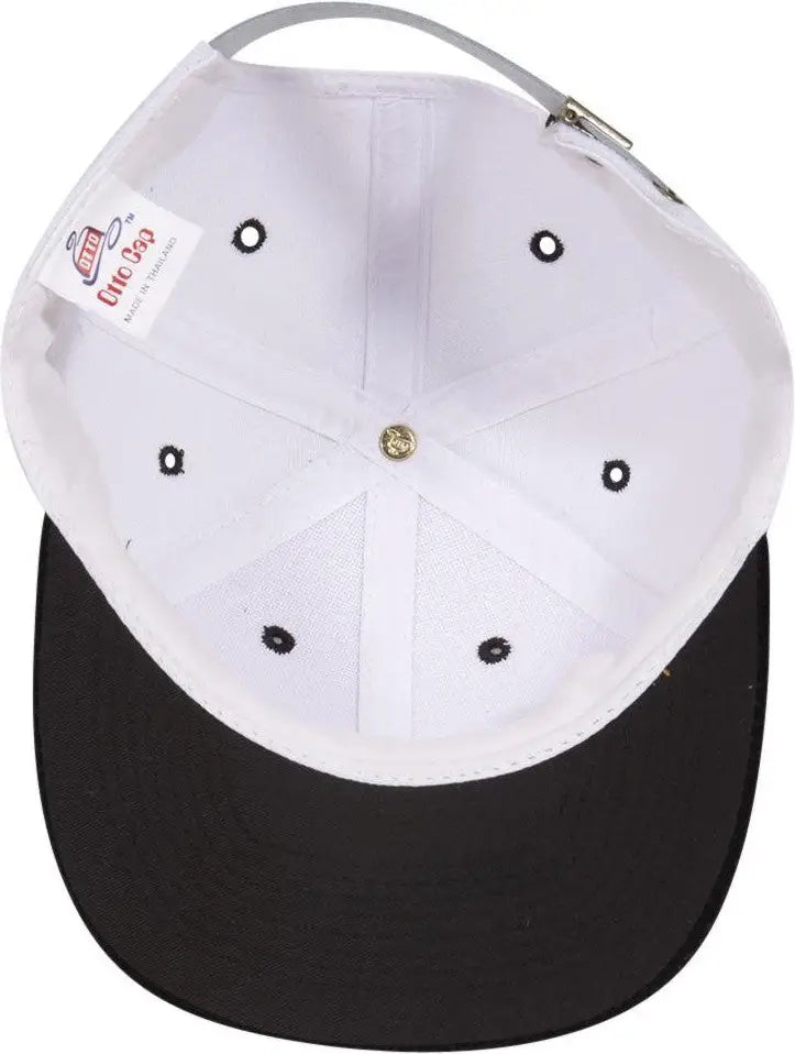 Otto 21-152 6 Panel Low Profile Baseball Cap - Blk/wht - 1/2’’ - 7 5/8’’