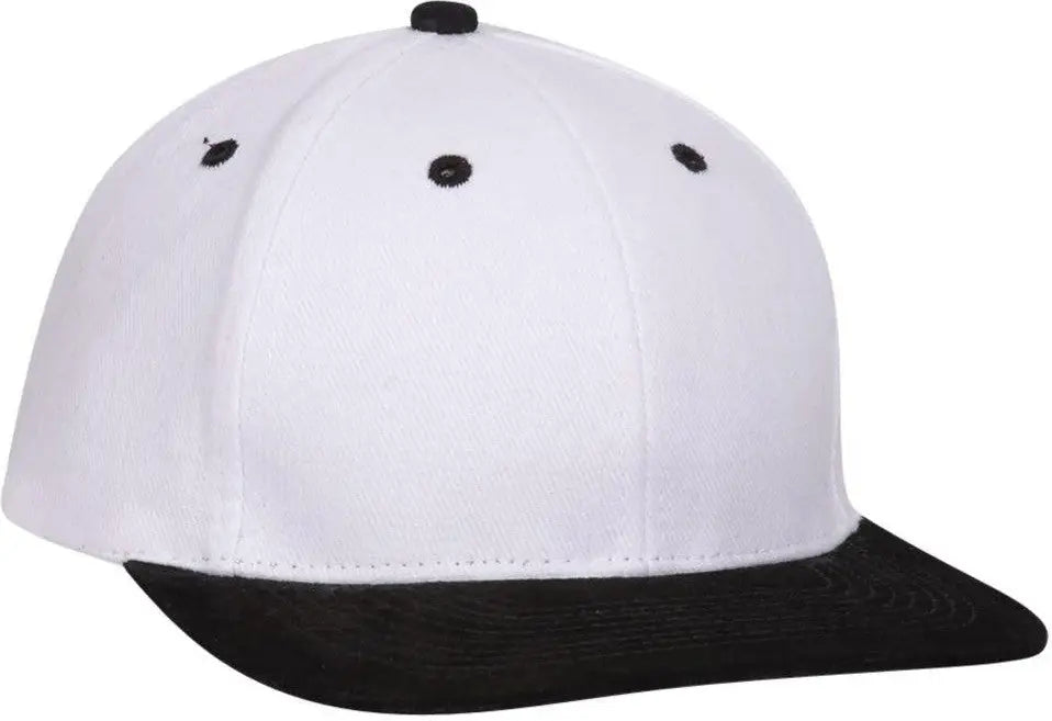Otto 21-152 6 Panel Low Profile Baseball Cap - Blk/wht - 1/2’’ - 7 5/8’’