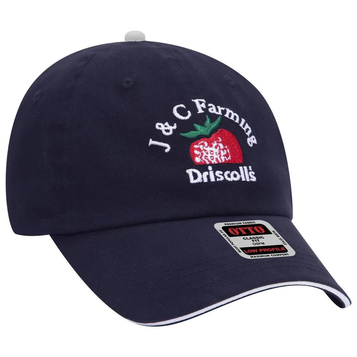Otto 22-688 6 Panel Low Profile Baseball Cap - Nvy/nvy/wht - 7 3/8’’ - 5/8’’