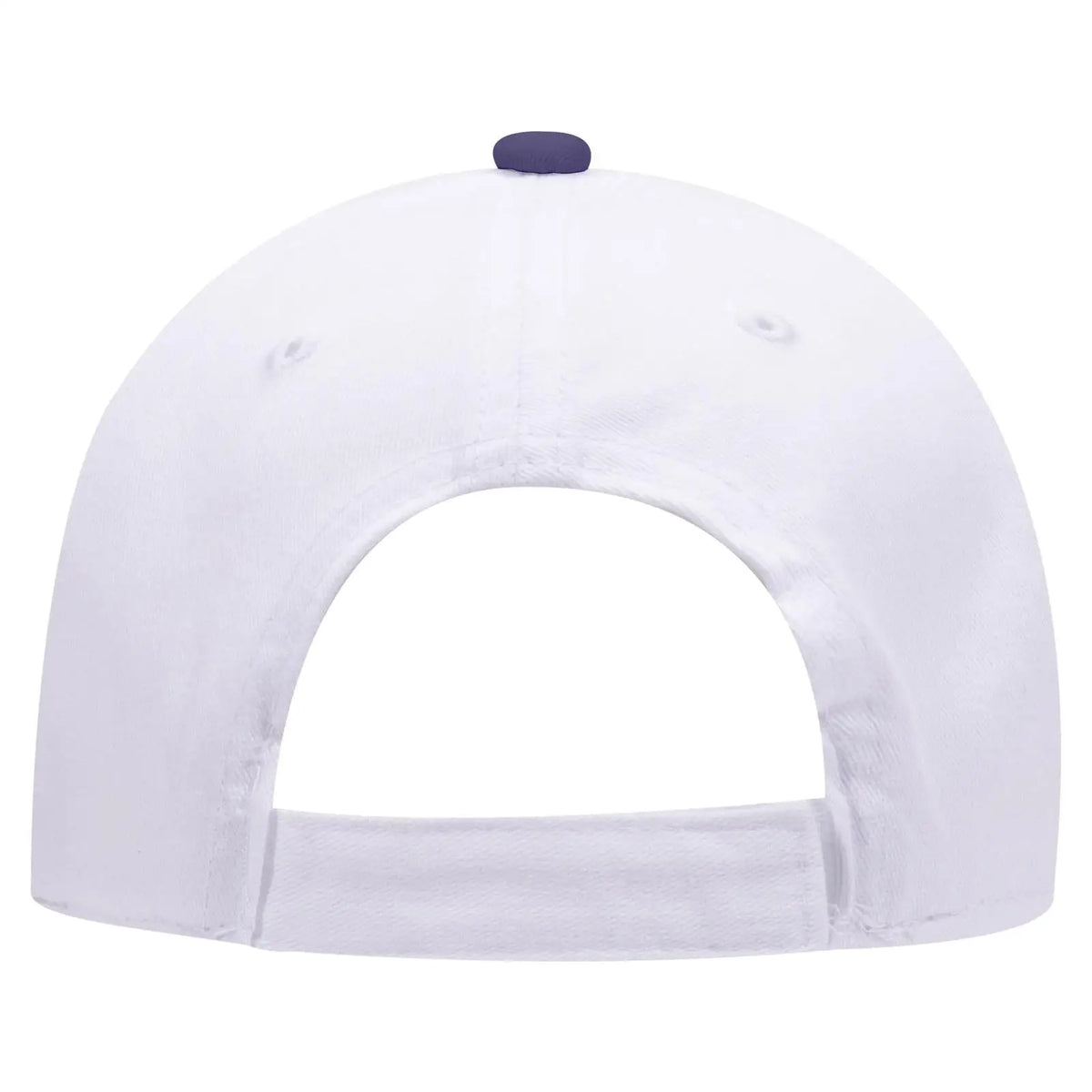 Otto 22-688 6 Panel Low Profile Baseball Cap - Wht/wht/nvy - 7 3/8’’ - 5/8’’