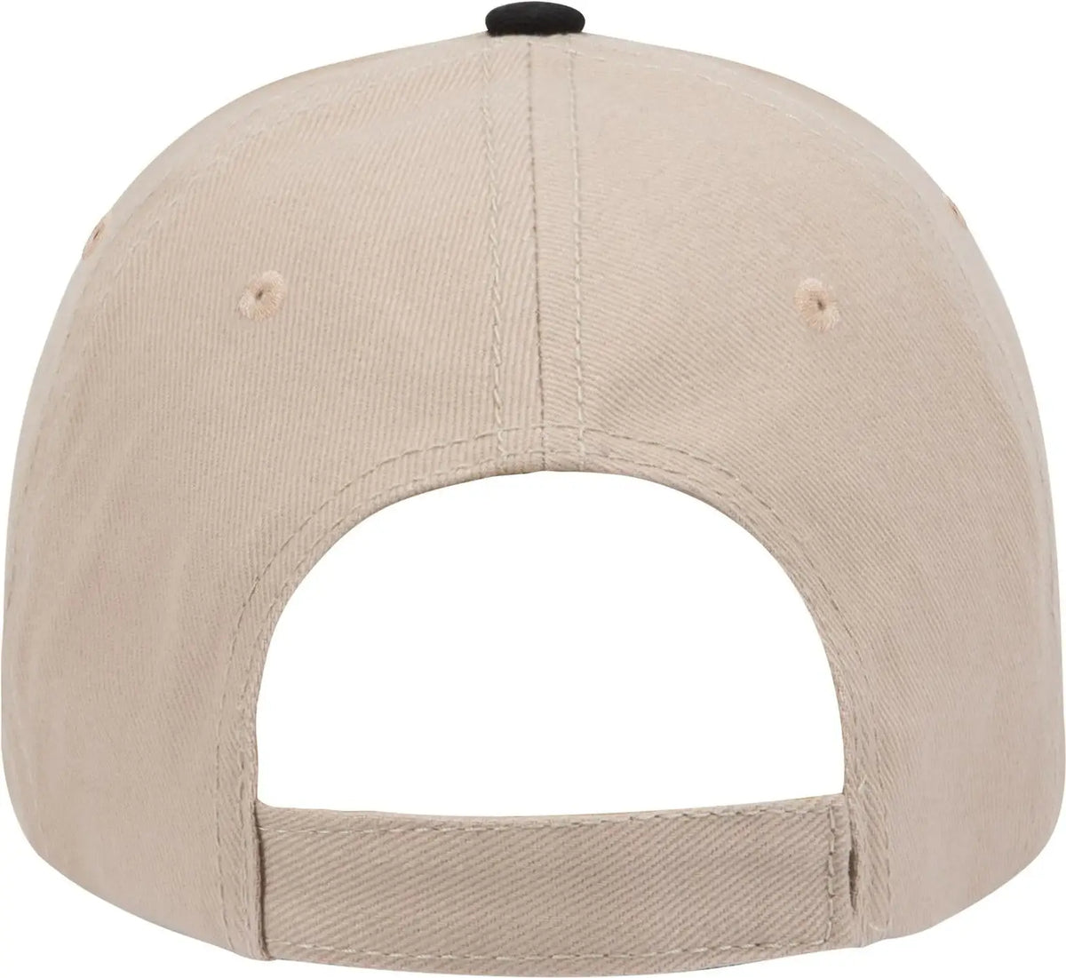 Otto 23-255 6 Panel Low Profile Baseball Cap - Blk/kha/kha - 1/2’’ - 7 5/8’’