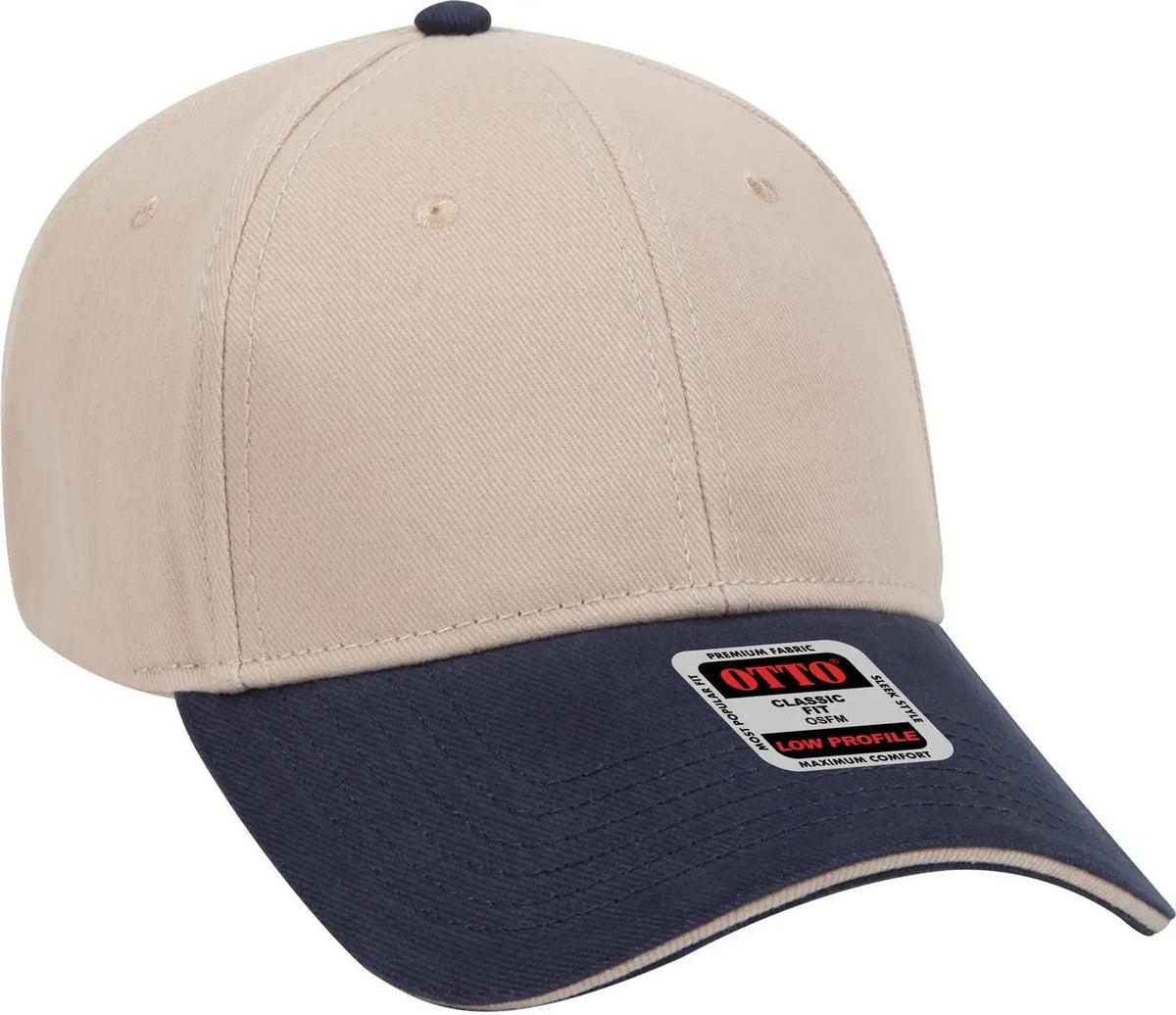 Otto 23-255 6 Panel Low Profile Baseball Cap - Nvy/kha/kha - 1/2’’ - 7 5/8’’