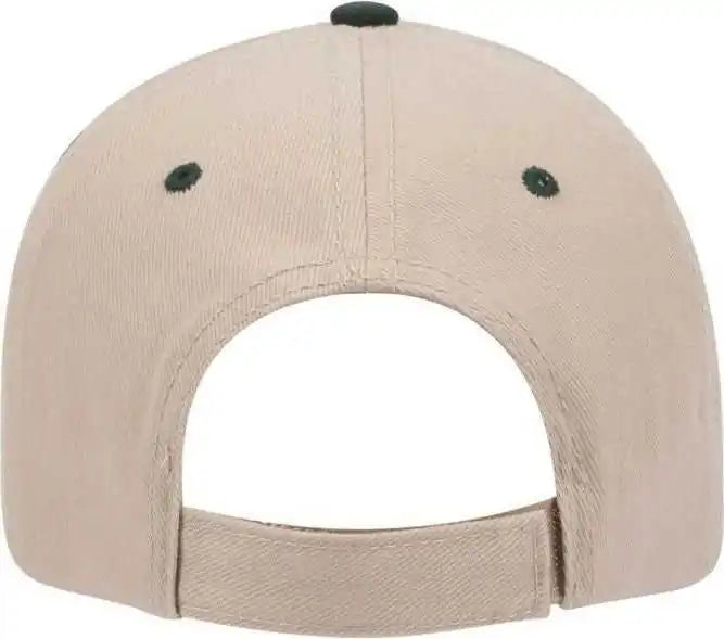 Otto 23-255 Brushed Bull Denim Sandwich Visor Low Profile Pro Style Cap with Loop Closure - Dark Green Khaki - Forest