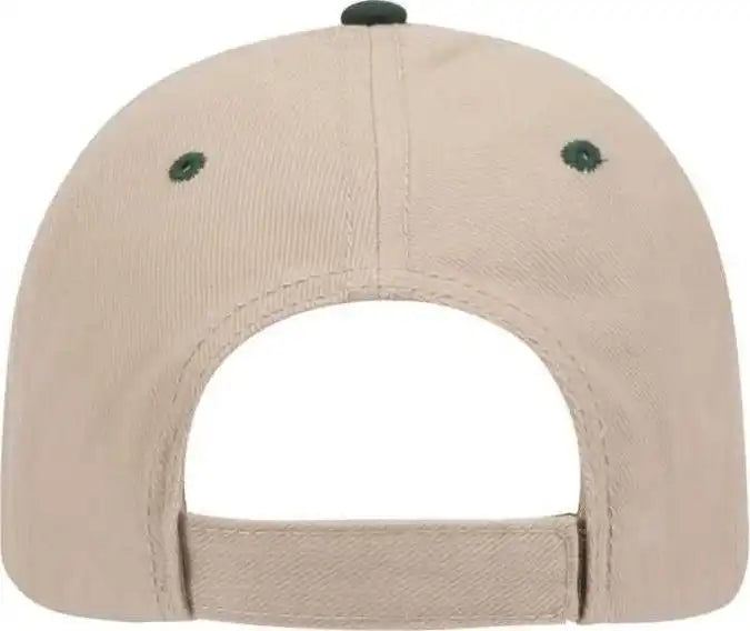 Otto 23-255 Brushed Bull Denim Sandwich Visor Low Profile Pro Style Cap with Loop Closure - Khaki Dark Green - Forest