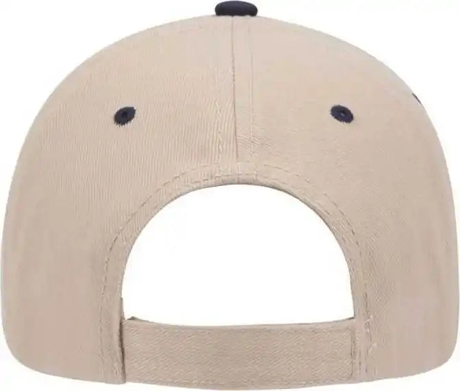 Otto 23-255 Brushed Bull Denim Sandwich Visor Low Profile Pro Style Cap with Loop Closure - Navy Khaki - one Size Fits