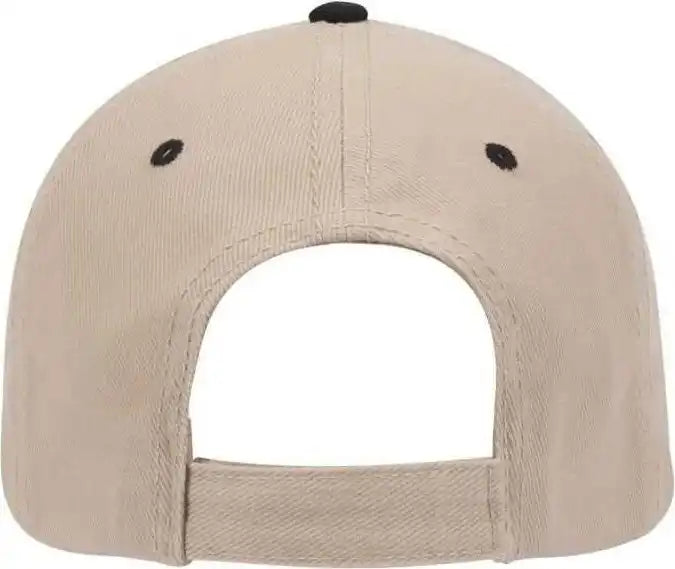 Otto 23 255 Brushed Bull Denim Sandwich Visor Low Profile Pro Style Cap with Loop Closure Black Khaki / one Size Fits