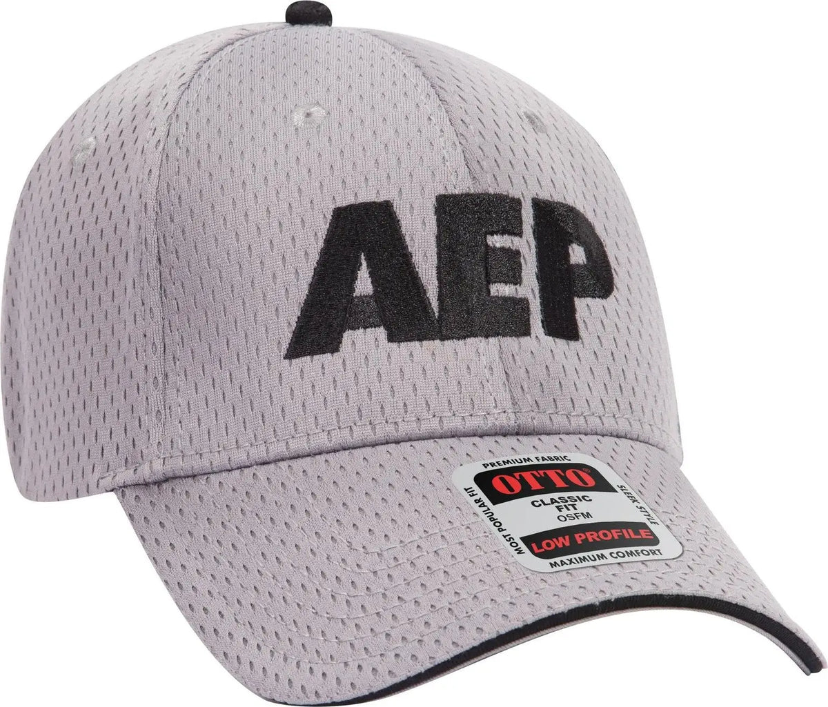Otto 23-368 6 Panel Low Profile Baseball Cap - Gry/gry/blk - 1/2’’ - 7 5/8’’
