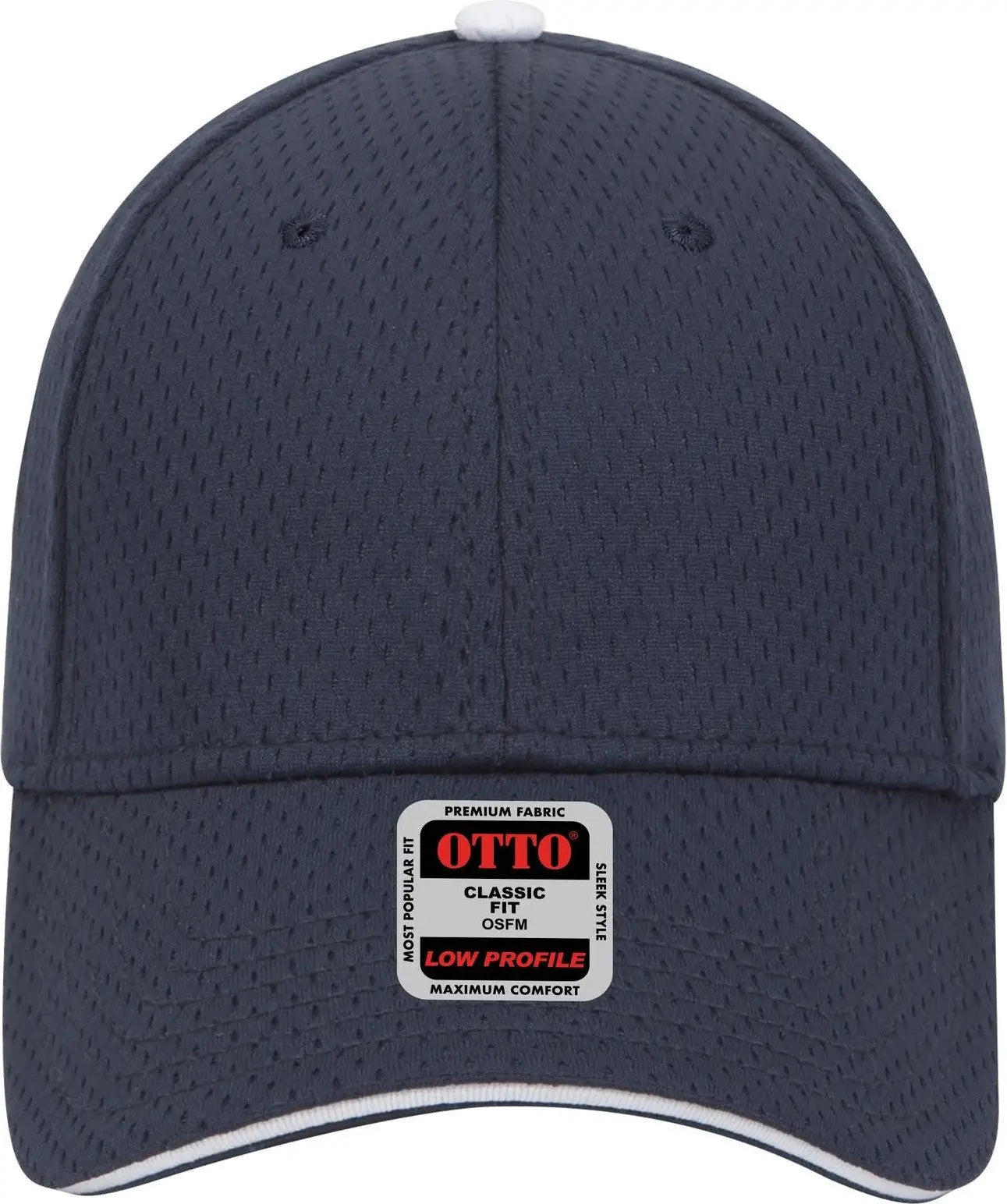 Otto 23-368 6 Panel Low Profile Baseball Cap - Nvy/nvy/wht - 1/2’’ - 7 5/8’’