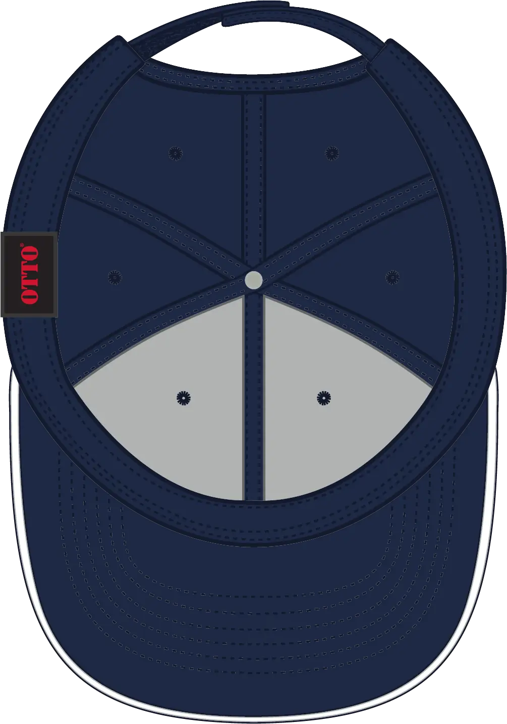 Otto 23-368 6 Panel Low Profile Baseball Cap - Nvy/nvy/wht - 1/2’’ - 7 5/8’’
