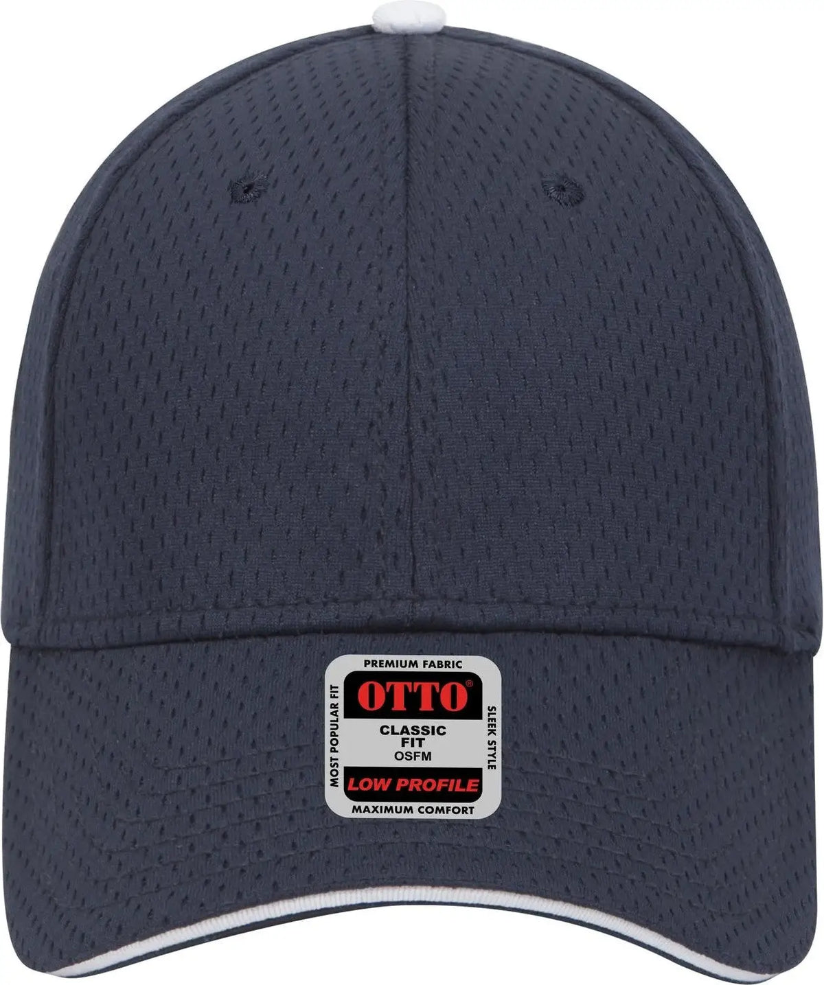 Otto 23-368 6 Panel Low Profile Baseball Cap - Nvy/nvy/wht