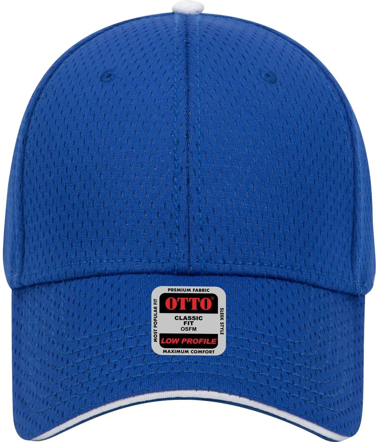 Otto 23-368 6 Panel Low Profile Baseball Cap - Ryl/ryl/wht - 1/2’’ - 7 5/8’’